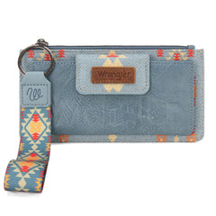 WG139-W013 Wrangler Aztec Print Bi-Fold Wallet Wristlet