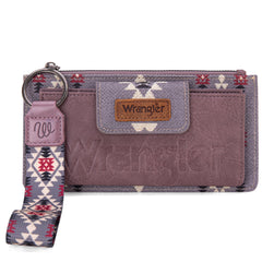 WG139-W013 Wrangler Aztec Print Bi-Fold Wallet Wristlet