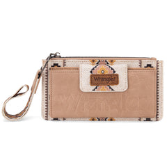 WG139-W013 Wrangler Aztec Print Bi-Fold Wallet Wristlet