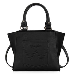 WG134-8012  Wrangler Paisley Mini Satchel/Crossbody - Black (ONLINE ORDER ONLY)