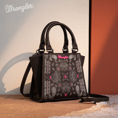 WG134-8012  Wrangler Paisley Mini  Satchel/Crossbody - Coffee (ONLINE ORDER ONLY)