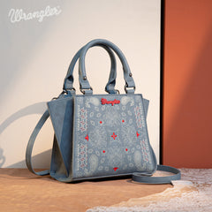 WG134-8012  Wrangler Paisley Mini Satchel/Crossbody Jean (ONLINE ORDER ONLY)