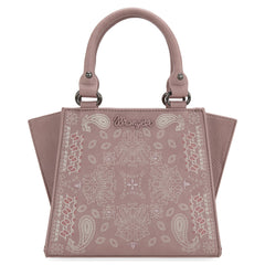 WG134-8012  Wrangler Paisley Mini Satchel/Crossbody -Pink (ONLINE ORDER ONLY)