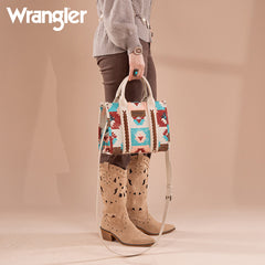 Wrangler Southwestern Print Canvas Tote Bag