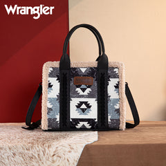 Wrangler Southwestern Sherpa Trim Crossbody Purse