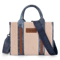 Wrangler Sherpa Denim Small Canvas Tote/Crossbody - Jean