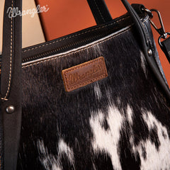 Wrangler Genuine Hair-On Cowhide Tote Bag