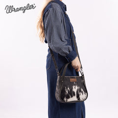 Wrangler Genuine Hair-On Cowhide Tote Bag