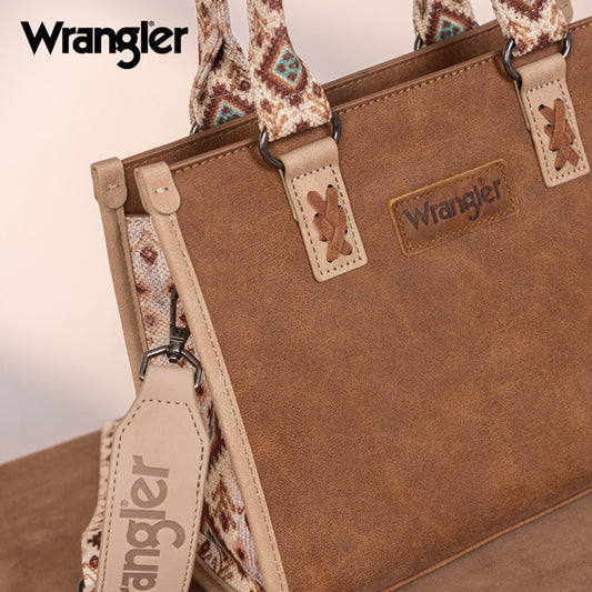 Wrangler Aztec Print Tote/Crossbody