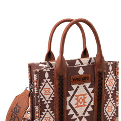 Wrangler Aztec Southwestern Pattern Dual Sided Print Canvas Tote/Crossbody Bag Collection - Cowgirl Wear