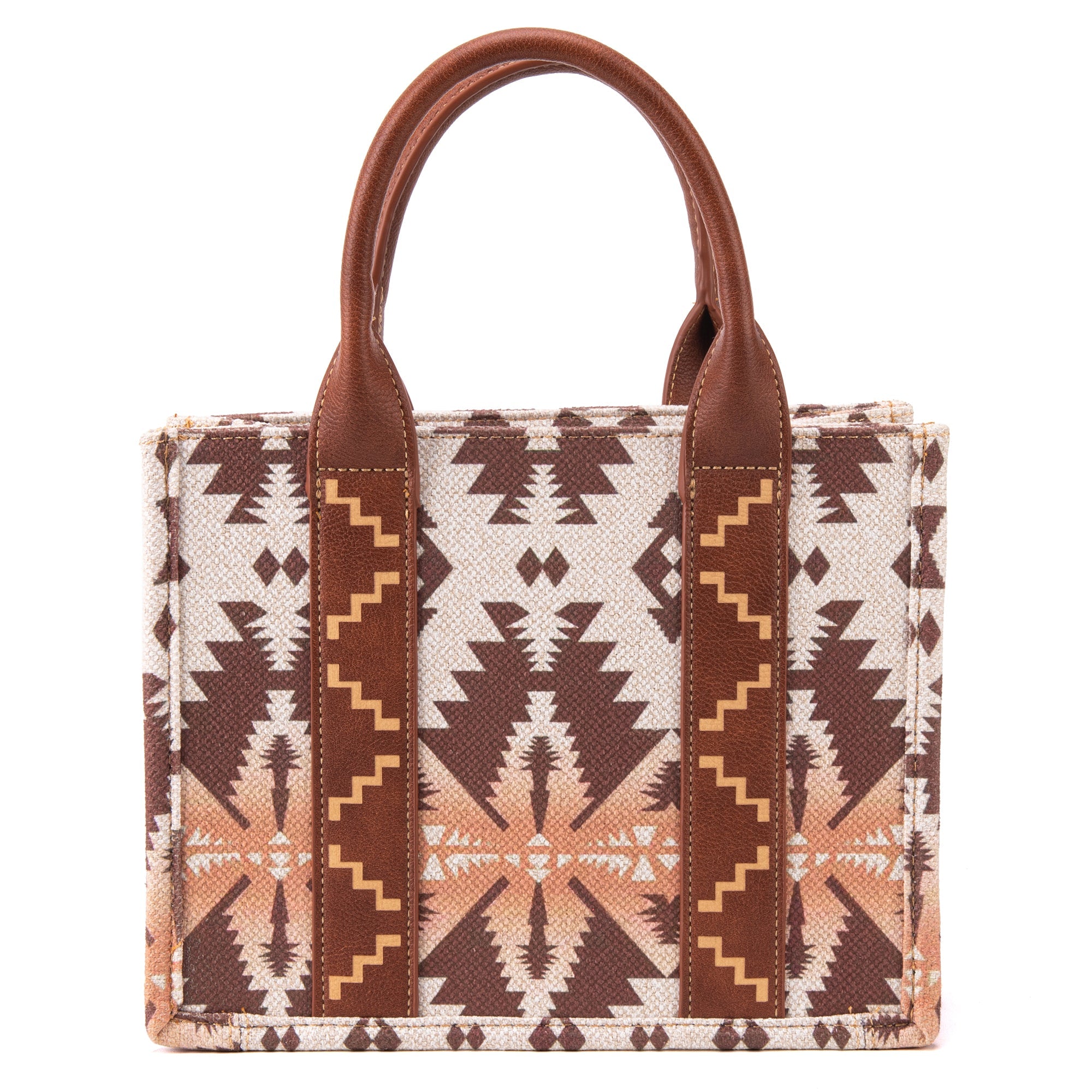 Wrangler Aztec Southwestern Pattern Dual Sided Print Canvas Tote/Crossbody Bag Collection - Cowgirl Wear