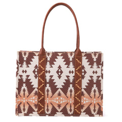 Wrangler Aztec Southwestern Pattern Dual Sided Print Canvas Tote/Crossbody Bag Collection - Cowgirl Wear