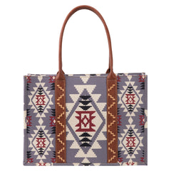 Wrangler Aztec Southwestern Pattern Dual Sided Print Canvas Tote/Crossbody Bag Collection - Cowgirl Wear