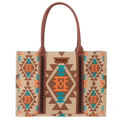 Wrangler Aztec Southwestern Pattern Dual Sided Print Canvas Tote/Crossbody Bag Collection - Cowgirl Wear