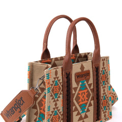 Wrangler Aztec Southwestern Pattern Dual Sided Print Canvas Tote/Crossbody Bag Collection - Cowgirl Wear