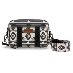 Wrangler Aztec Printed Crossbody Purse-Black