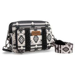 Wrangler Aztec Printed Crossbody Purse-Black