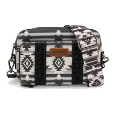 Wrangler Aztec Printed Crossbody Purse-Black