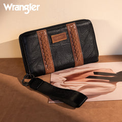 WG2208-W006  Wrangler Whipstitch Wallet/Wristlet - Black