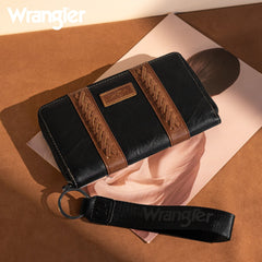 WG2208-W006  Wrangler Whipstitch Wallet/Wristlet - Black