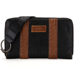 WG2208-W006  Wrangler Whipstitch Wallet/Wristlet - Black