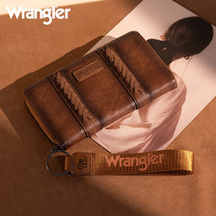 WG2208-W006  Wrangler Whipstitch Wallet/Wristlet - Brown