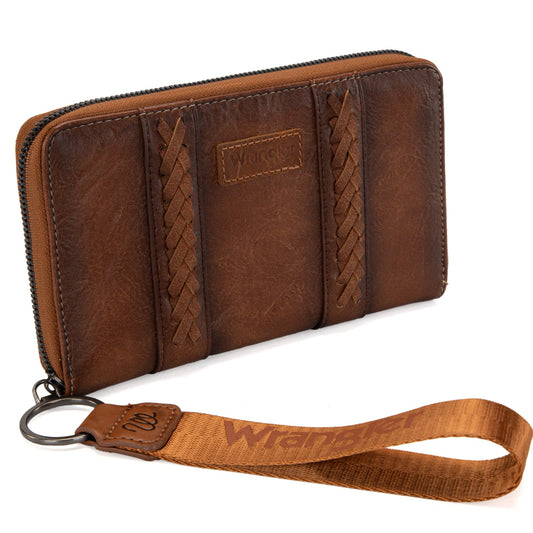 WG2208-W006  Wrangler Whipstitch Wallet/Wristlet - Brown