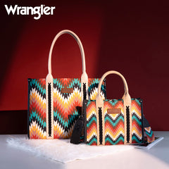 Wrangler Southwestern Pattern Dual Sided Print Concealed Carry -Tote/Crossbody