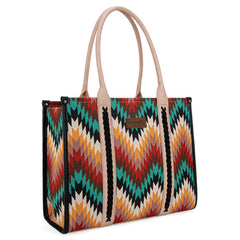 Wrangler Southwestern Pattern Dual Sided Print Concealed Carry Wide Tote