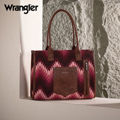 Wrangler Southwestern Pattern Dual Sided Print Concealed Carry Wide Tote