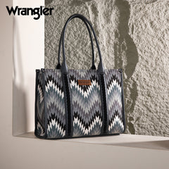 Wrangler Southwestern Pattern Dual Sided Print Concealed Carry Wide Tote