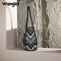 Wrangler Southwestern Pattern Dual Sided Print Concealed Carry Wide Tote