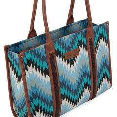 Wrangler Southwestern Pattern Dual Sided Print Concealed Carry Wide Tote