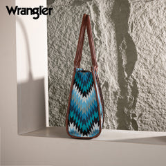 Wrangler Southwestern Pattern Dual Sided Print Concealed Carry Wide Tote