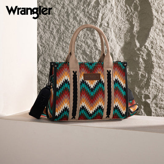 Wrangler Southwestern Pattern Dual Sided Print Concealed Carry -Tote/Crossbody