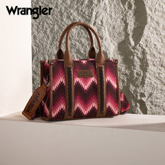 Wrangler Southwestern Pattern Dual Sided Print Concealed Carry -Tote/Crossbody