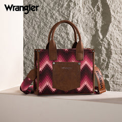 Wrangler Southwestern Pattern Dual Sided Print Concealed Carry -Tote/Crossbody