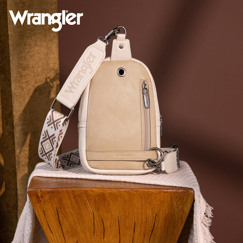 Wrangler Aztec Embroidered Whipstitch Sling Bag – Cowgirl Wear