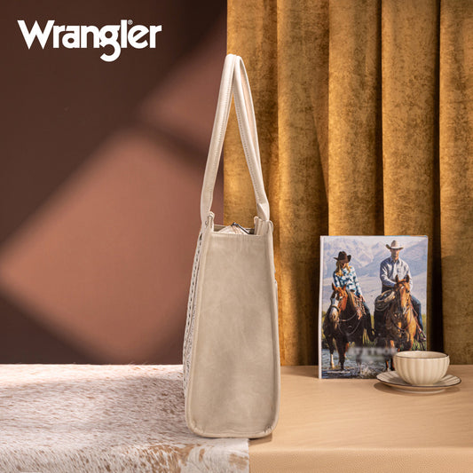 Wrangler Vintage Tooled Aztec Pattern Print Concealed Carry Large Tote