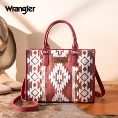 Wrangler Sherpa Aztec Canvas Tote Bag