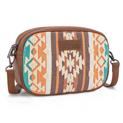 Wrangler Sherpa Aztec Canvas Crossbody
