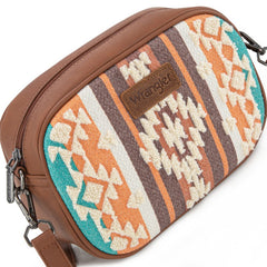 Wrangler Sherpa Aztec Canvas Crossbody