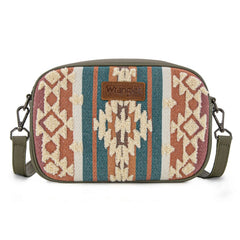 Wrangler Sherpa Aztec Canvas Crossbody