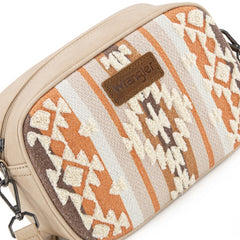 Wrangler Sherpa Aztec Canvas Crossbody