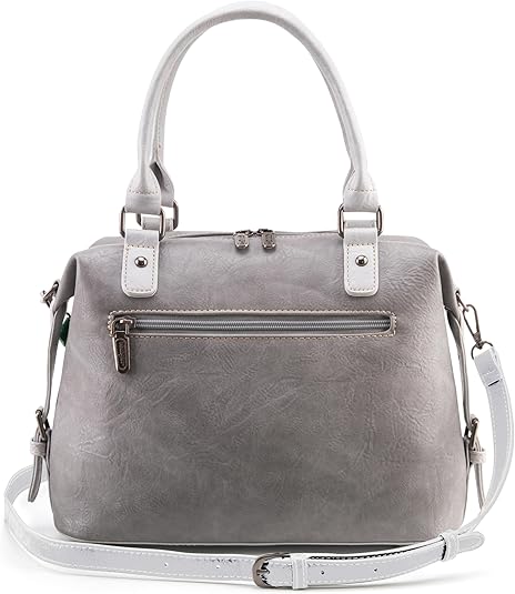 WG48-S5110A  Wrangler Buckle Classic Barrel Satchel -Grey