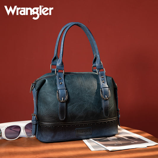 WG48-S5110A  Wrangler Buckle Classic Barrel Satchel -Jean