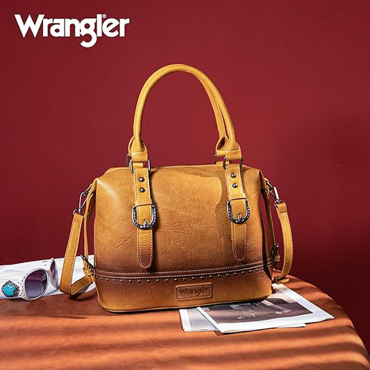 WG48-S5110A  Wrangler Buckle Classic Barrel Satchel -Yellow