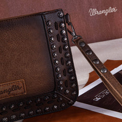 Wrangler Rivets Studded Wristlet/ Crossbody