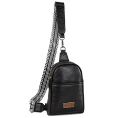 WG87-324 Wrangler Sling Bag/Crossbody/Chest Bag  - Black