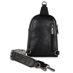 WG87-324 Wrangler Sling Bag/Crossbody/Chest Bag  - Black